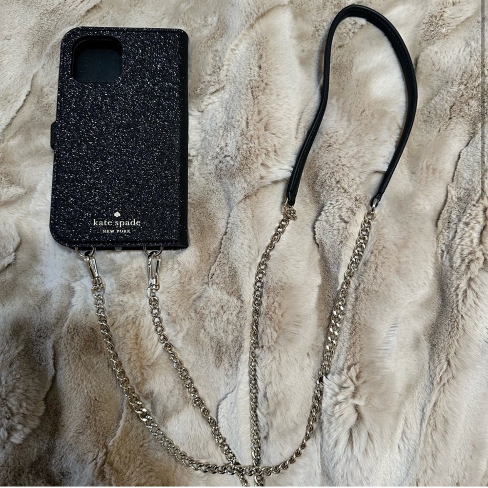 Kate Spade iPhone 12 mini Wrap Folio Chain Crossbody